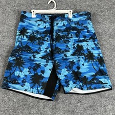 Burnside Board Shorts Mens 40 Palm Tree Swim Trunks Floral Hawaiian New