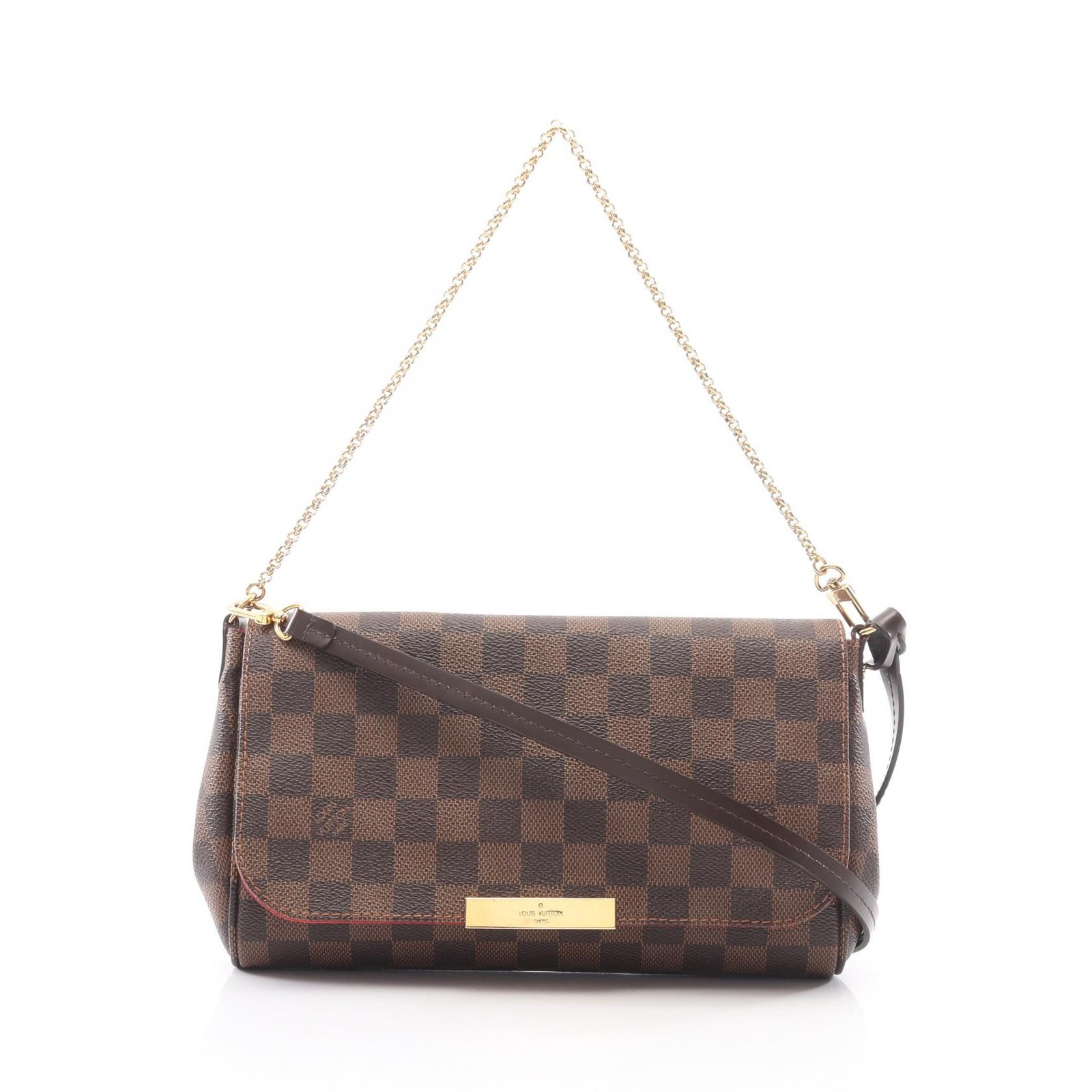 LOUIS VUITTON Favorite MM shoulder crossbody Handbag N41129 Damier leather Ebene