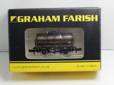 GRAHAM FARISH 373-651A - 14T TANK WAGON 'SHELL' - VG BOXED COND - N GAUGE