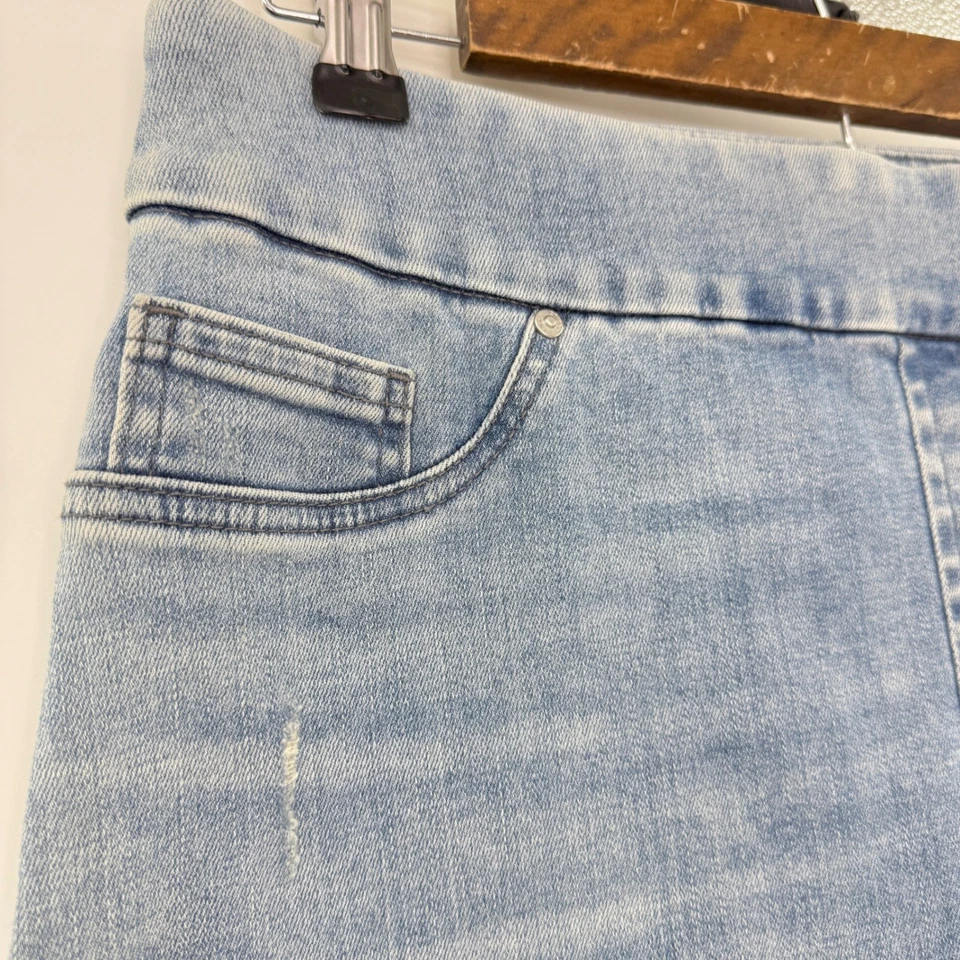 Женские джинсы Chicos Jeggings из денима на лодыжке размер США 8/CHICOS размер 1R искусственно состаренные - Изображение 4 из 4