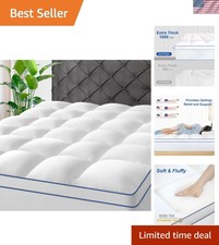 Mattress Topper Full Size Extra Thick Plush Cooling Pillow Top Bed Cover
