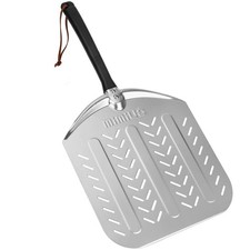 12x14 Inch Aluminum Perforated Pizza Peel, Spatula, Shovel, Paddle, Oven, Grill