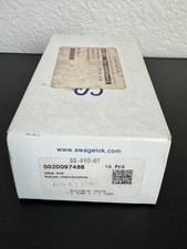 Box of 10 Swagelok SS-810-61 Stainless Steel Bulkhead Union 1/2 in. fittings