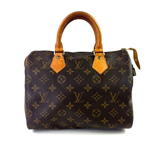 louis vuitton LV speedy 25 monogram hand bag duffle bag authentic