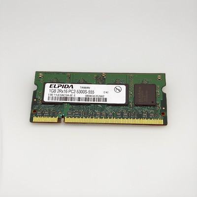 1GB Elpida DDR2 PC2-5300S 667MHz SO-DIMM (EBE11UE6ACSA-6E-E) Laptop RAM Arbei...