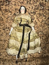Antique Mid 19th Century China Head Dollhouse Doll