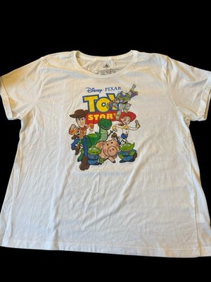 Disney Pixar Toy Story Women's Woody Jessie Buzz T-Shirt Size 2XL Cuffed Sleeve