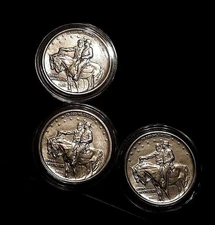 ( 3 ) Lot 1925 STONE MOUNTAIN AU Detailed Commemorative Silver Half Dollar Coins