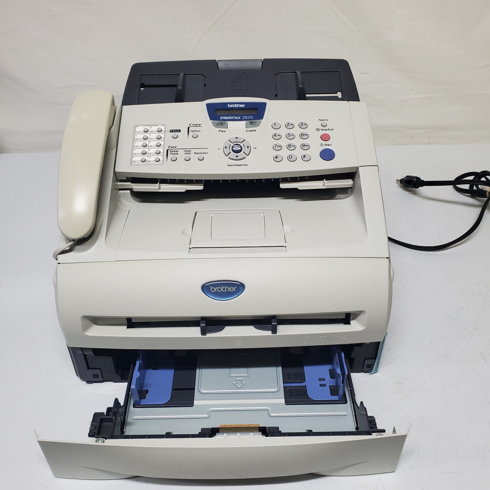 Brother IntelliFax 2820 Mono Laser Printer W/Toner LOW USE 1k Pages READ INFO