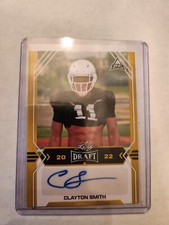 2022 Leaf Draft - Autographs Gold #BA-CS2 Clayton Smith (AU, RC)