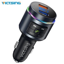 Car Bluetooth FM Transmitter QC3.0 Fast Charger Adapter Wireless Radio Kit RGB