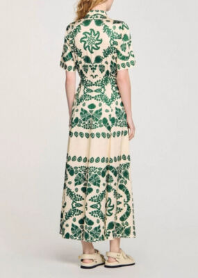 sandro green floral dress Chloe Short Floral Knit Dress Green