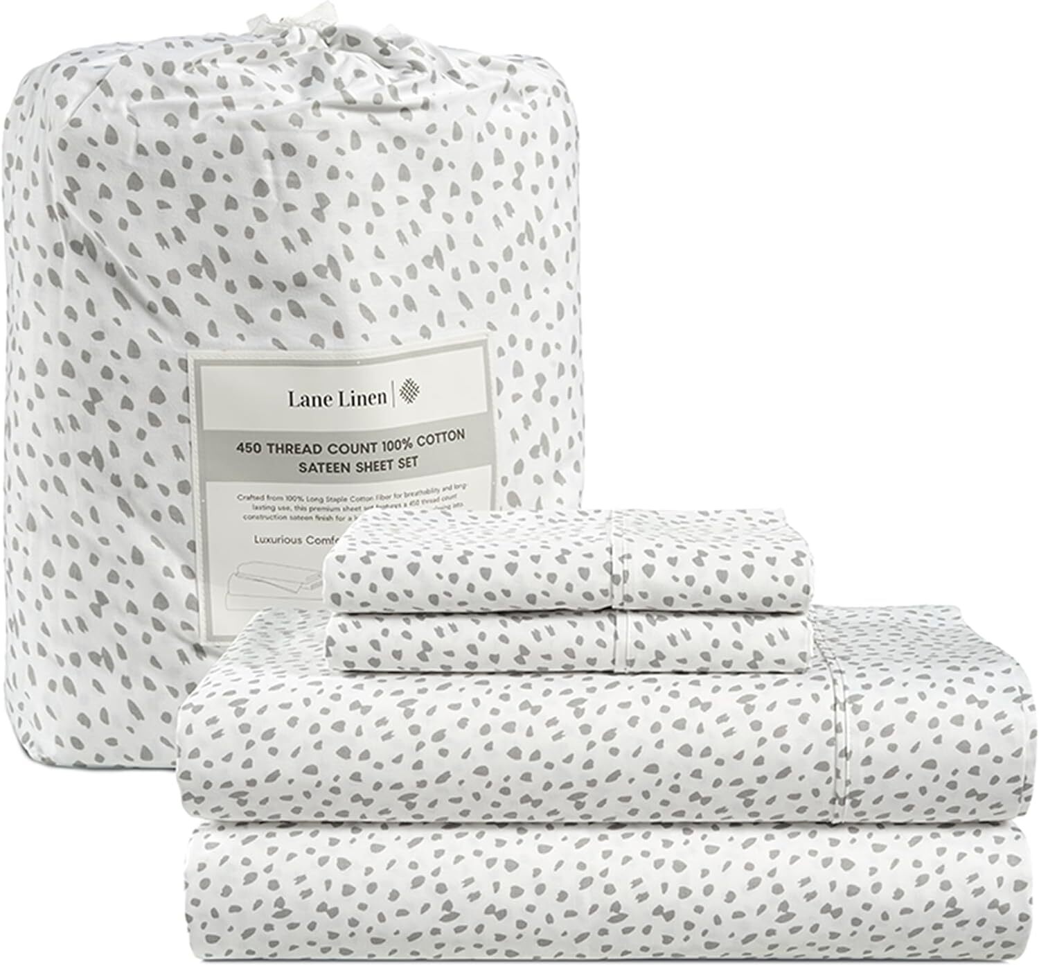 LANE LINEN California King Sheets Deep Pockets King, 18 Misty Dot eBay