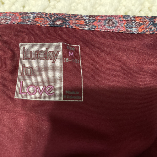 Lucky In Love Girls M (8-10) Tennis Skort Tiered Pleats Boho Print Skirt Shorts - Picture 5 of 8
