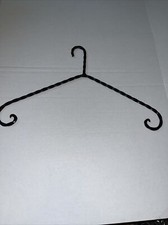 1-Vintage Twisted Wrought Iron Clothes Hanger Free Shipping USA