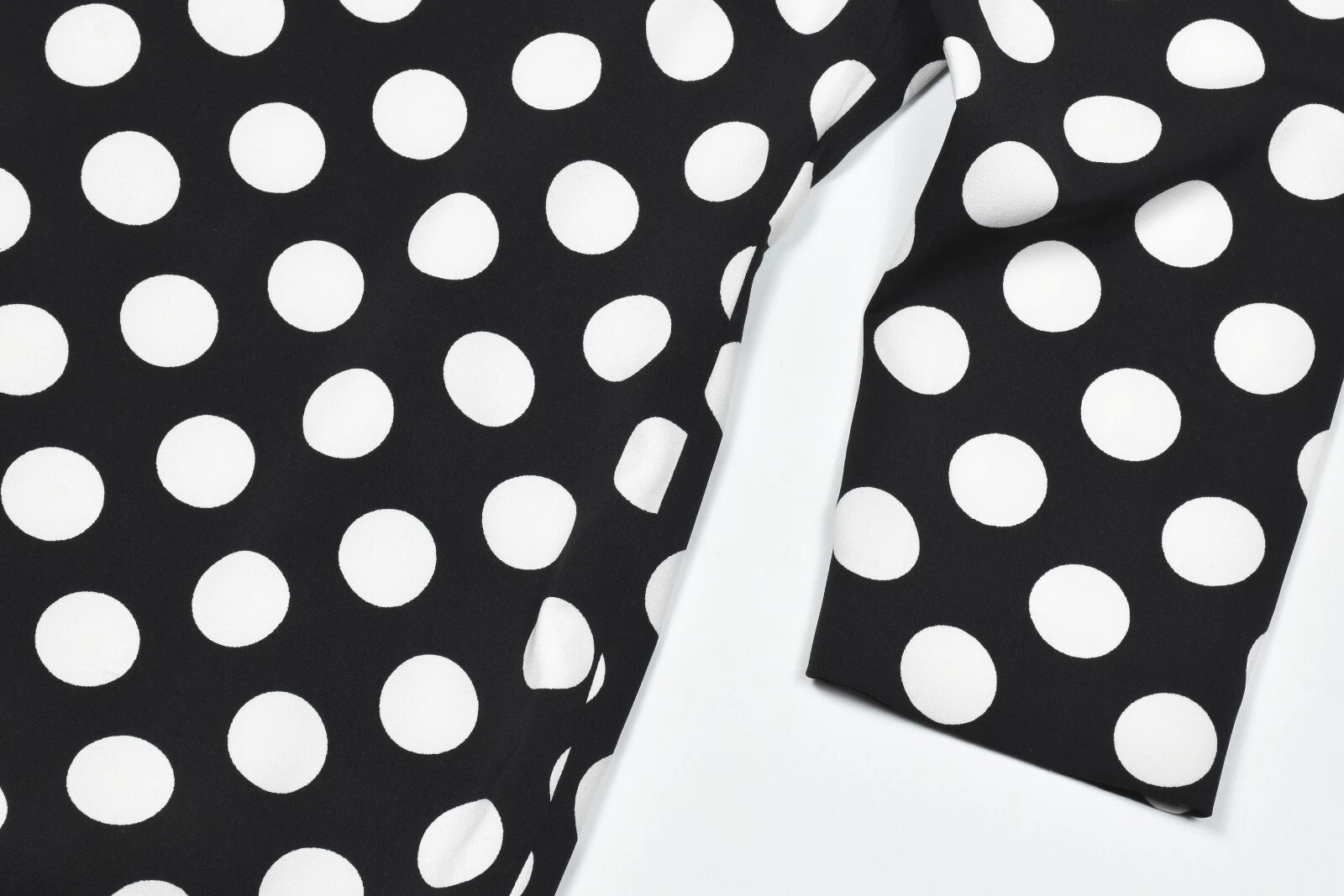 Abito boutique MOSCHINO foderato misto poliestere a pois nero taglia 10 US