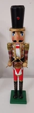 15" NUTCRACKER DRESSED IN PLAID COAT WITH A DRUM NWOT