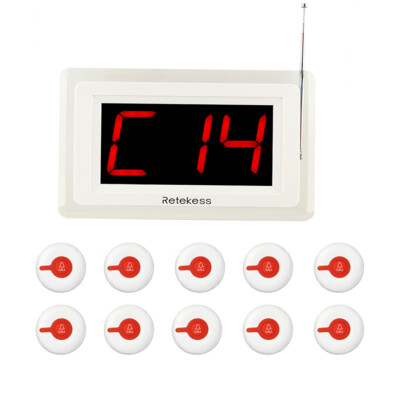 Retekess Wireless Pager Calling System Host 10 Call Button Home Cafe FoodCourt