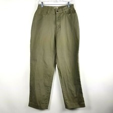 Vintage Lee Women's Pants Size 10 M Green Tapered Leg Relaxed Mom Career Casual