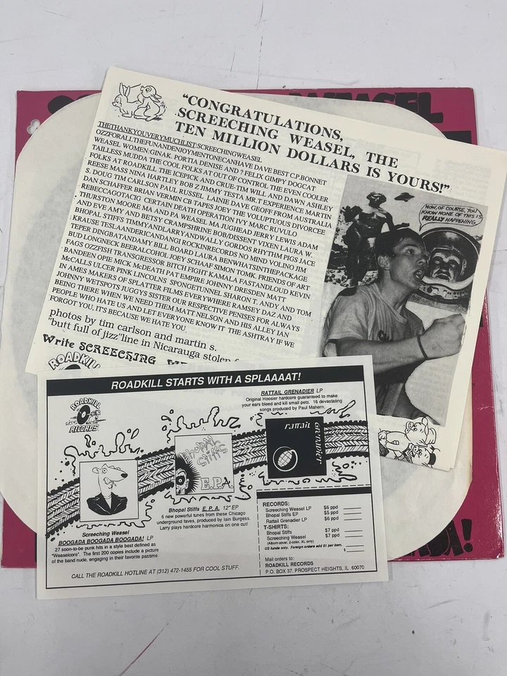 Screeching Weasel / Boogadaboogadaboogada! 12" Vinyl Og US LP Lookout! Records - Image 3 of 4