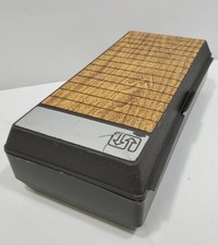 Vtg Rubbermaid J-2878 Cassette Tape Case Faux Woodgrain Lid Holds 18 Cassettes