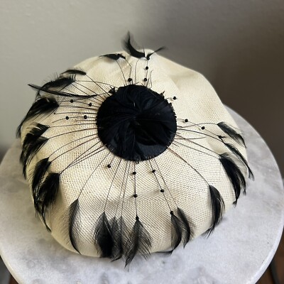 Vintage 50s/60s Feather Beret Juliette Cap Cocktail Special  display picture 1