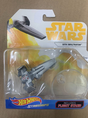 Hot Wheels Star Wars Starships Die-Cast Sith Infiltrator Vehicle Sealed