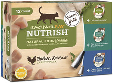 Nutrish Rachael Ray Natural Wet Cat Food with Added Vitamins,2.8oz,12 Grain Free
