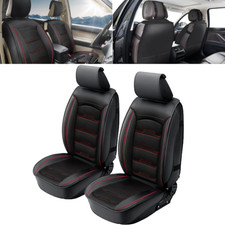 Car Seat Covers Protectors PU Leather Deluxe Non-slip Full Set Front Rear Cover