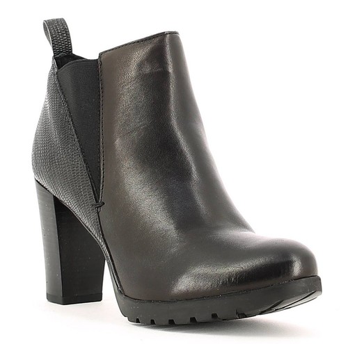 KEYS 1156 PIEL NEGRO Botas De Mujer Botines Con Tacón Cuña - Imagen 6 de 6