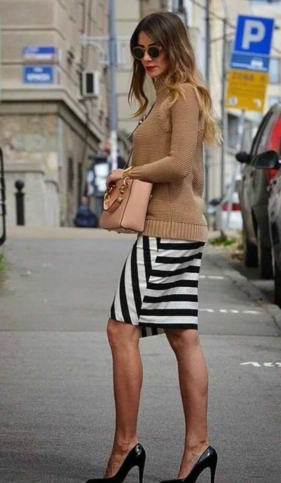 Zara Skirt Wrap Striped Size XS S eBay