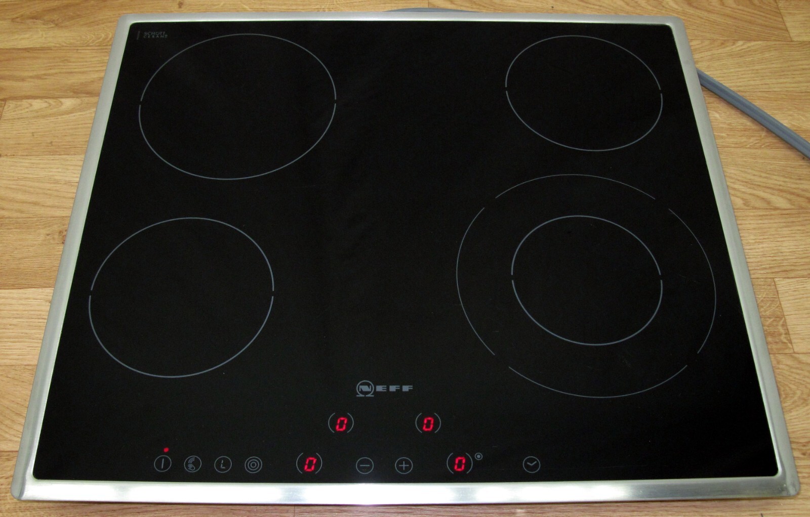 Neff Electric Hob Touch Control Ceramic Glass Stainless Steel Builtin