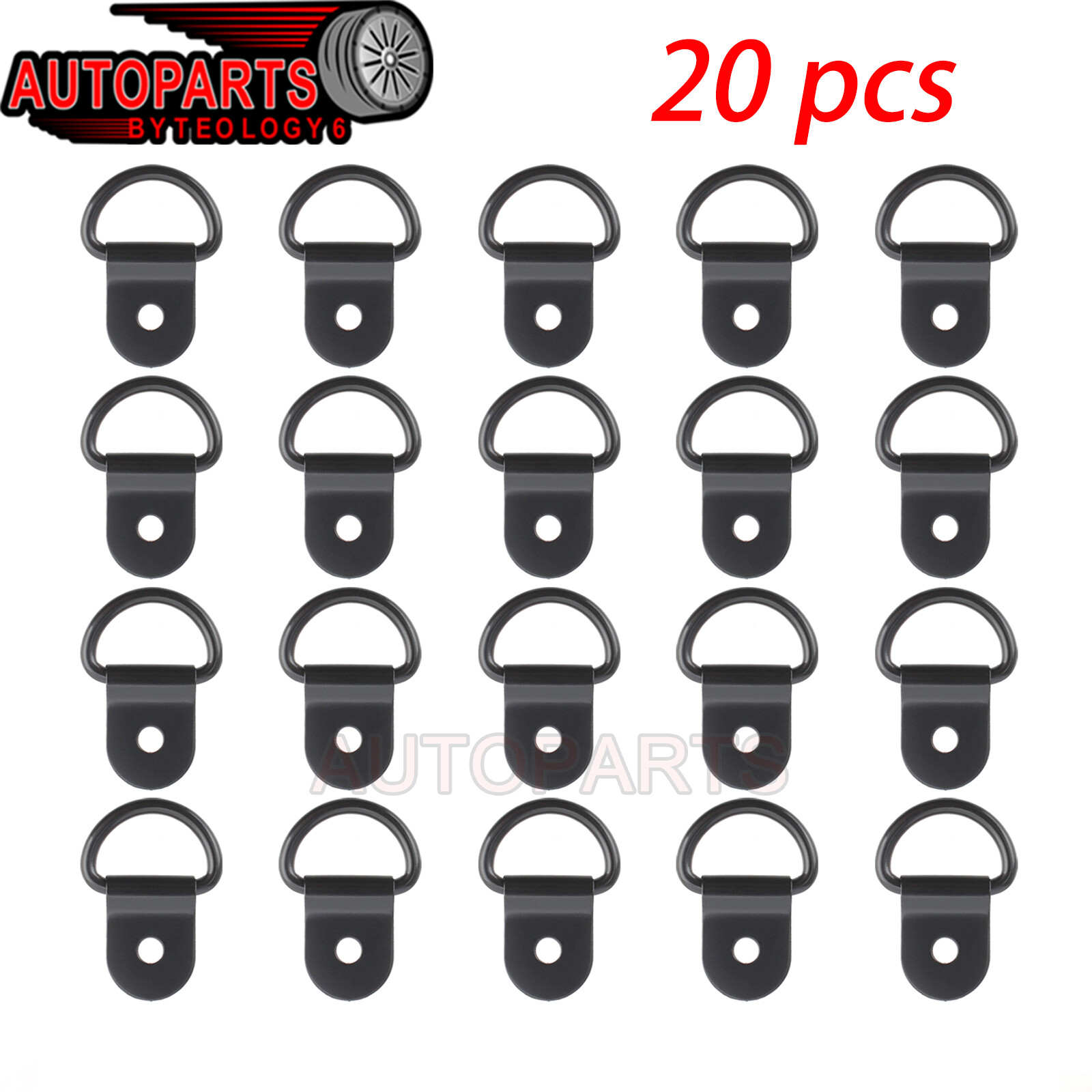 Black D Shape Tie Down Anchors Lashing Ring for Car Truck Trailer RV