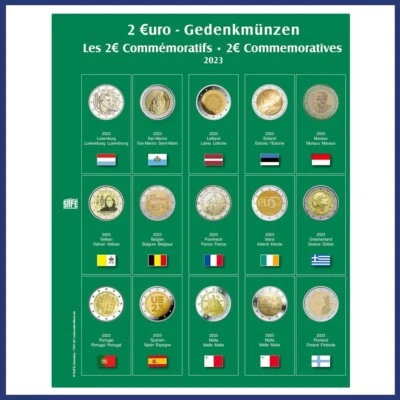 SAFE Premium Münzblatt 2 Euro des Jahres 2023 Blatt 34 für Album 7341