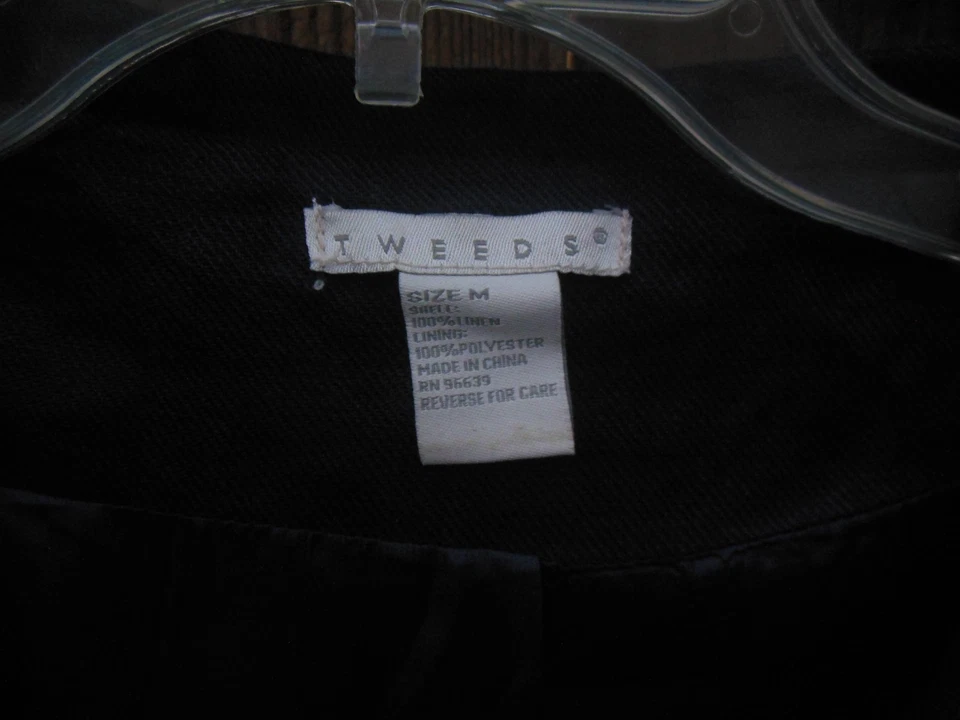 Chaqueta Blazer Mujer TWEEDS Talla Mediana Azul Marino Lino Foto 2 de 4