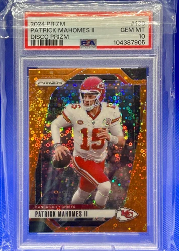 2024 Panini Prizm Football - Patrick Mahomes II #138 "Disco Prizm" (PSA10)