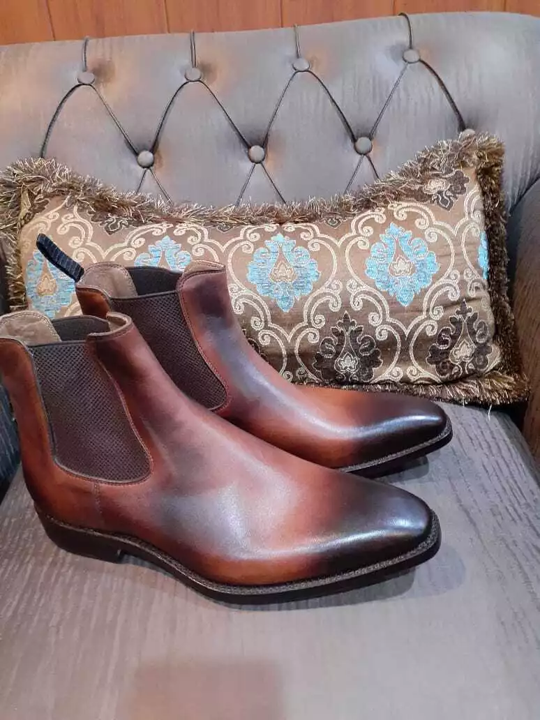 Mens cap toe chelsea cheap boots