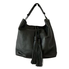 REBECCA MINKOFF ISOBEL PEBBLE LEATHER HOBO BAG NWOT DUST BAG TASSELS BOHEMIAN