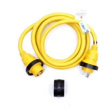 AMP UP 30A 125V x 12' Marine Shore Power Boat Cord Yellow 30 12 volt foot ft NEW