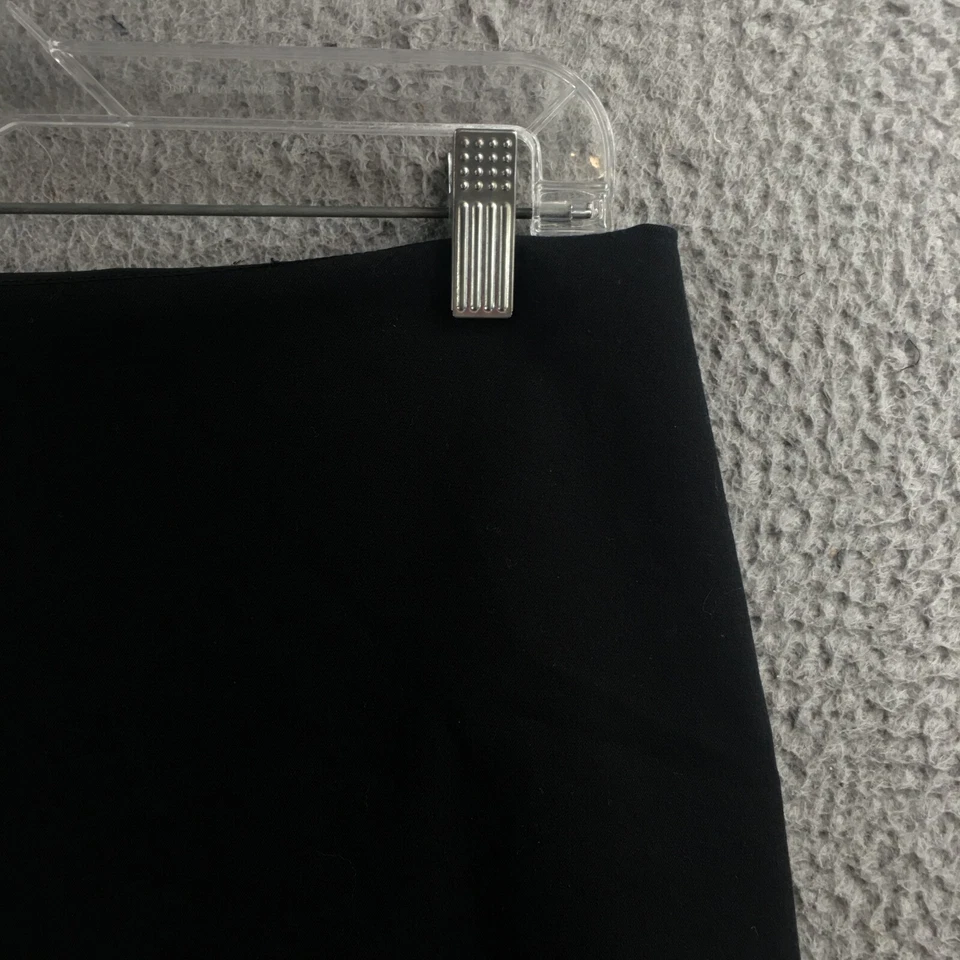 Talbots Short A-Line Skirt Womens Petite 10 (Actual 32X19.5) Black Mid Rise Zip - Image 3 of 4