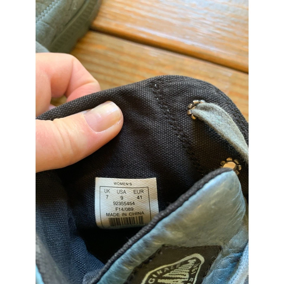 Botas de cuero paladio verde azulado para mujer 9 Foto 4 de 4