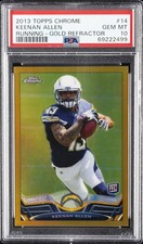 2013 TOPPS CHROME GOLD REFRACTOR #14 KEENAN ALLEN ROOKIE RC 9/50 PSA 10