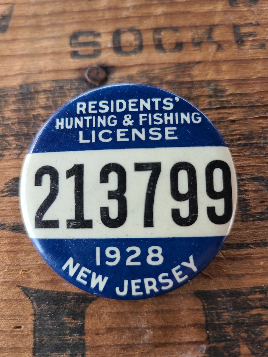 Bouton épinglette Ancien – Permis De Pêche Pennsylvanie 1946 – Vintage