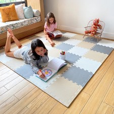 Soft Foam Baby Play Mat - Interlocking Tiles for Crawling Development, Non-Tox