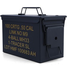 Boîte À Munitions Ammo Box Boîte En Métal De Transport 305x155x190mm Noir