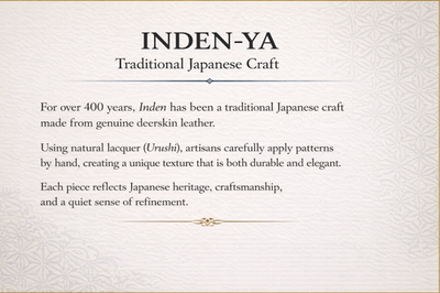 新品未使　TENDERLOIN COIN CASE DEERSKIN INDEN-YA Deerskin Coin Purse & Key Case Dragonfly Navy Lacquer
