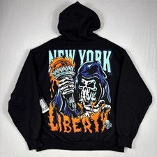 Warren Lotus New York Liberty Hoodie Mens XL Black Pullover WNBA Made In USA NWT