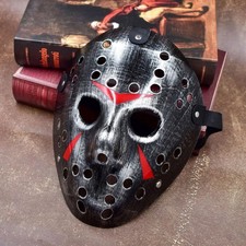 Jason Voorhees Friday 13th Style mask Custom Hand Painted Horror Cosplay Display