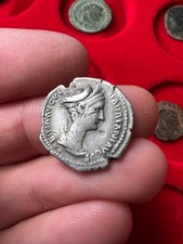 Roman Imperial Sabina AR Denarius Vesta Palladium Hadrian AD 128-136/137 - 1160