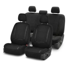 Car Seat Covers Unique Flat Cloth Full Set Automotive Seat Covers Front Black